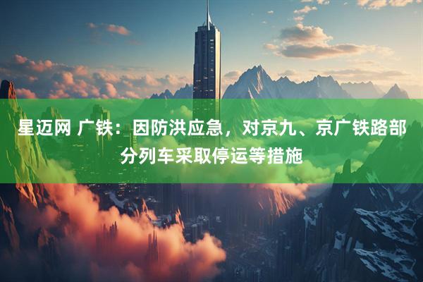 星迈网 广铁：因防洪应急，对京九、京广铁路部分列车采取停运等措施