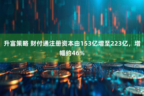 升富策略 财付通注册资本由153亿增至223亿，增幅约46%
